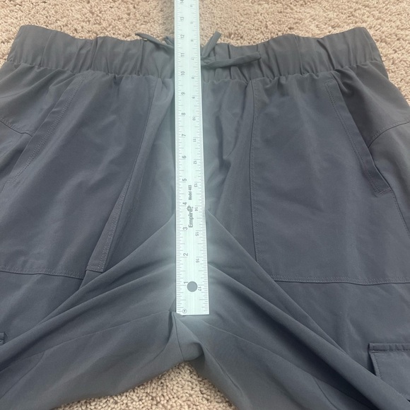 Large all in motion lightweight gray joggers cargo pockets drawstring - Picture 10 of 12